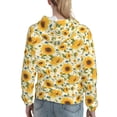 thumbnail image 7 of Wukai Beautiful Countryside Sunflower Print Womens Hoodies Fleece Sweatshirts Long Sleeve Sweaters Pullover Fall Outfits Winter Clothes-X-Large, 7 of 7