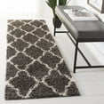 thumbnail image 4 of SAFAVIEH Daley Geometric Plush Shag Area Rug, Ivory/Grey, 5'1" x 7'6", 4 of 6