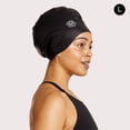 thumbnail image 3 of Gorro de natación SOUL CAP grande de silicona para cabello largo negro, 3 of 6