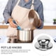 thumbnail image 3 of 2 pomos de repuesto de acero inoxidable para ollas de cocina, mango de tapa, pomo de sujeción universal, accesorios antiescaldaduras., 3 of 8
