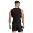 thumbnail image 2 of YONGHS Men's One Piece Swimsuit Bathing Training Suit Sleeveless Swim Bodysuit Rash Guard Wetsuit Royal Blue L, 2 of 4
