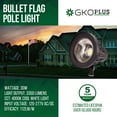 thumbnail image 2 of GKOplus 44° Beam Angle 30Watt Bullet LED Spotlight, 120-277V, 4000K, 3230 Lumens, Outdoor Flag Pole Light Fixture, UL Listed, Aluminum, Dark Bronze, 2 of 6