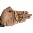 thumbnail image 5 of 10K Yellow Gold Mens Ladies D/C Hollow Rope Chain Necklace 7mm 24 Inches, 5 of 5