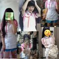 thumbnail image 4 of Disfraz de Cosplay de Anime Danganronpa Mikan Tsumiki para mujer, conjunto completo de vestido de sirvienta, uniforme, ropa de Peluca de Carnaval de Halloween, 4 of 5