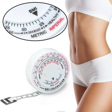 OTVIAP Beauty Body Mass Index Round Fat Measurement Measure Fitness Measuring Body Retractable Tape,Fitness Measuring Tape,Body Measuring