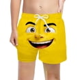 thumbnail image 1 of Boys Swim Trunks With Expression Prints Beach Shorts Kids Summer Pool Party Clothes, 1 of 4