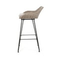 thumbnail image 6 of Verano Wicker and Metal Outdoor Barstools with Cushion, Set of 2, Mixed Brown and Beige, 6 of 12