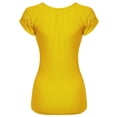 thumbnail image 2 of FashionOutfit Women's Cute Detail Casual Cap Sleeve Tee Shirt, 2 of 3
