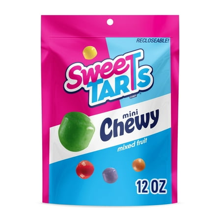 SweeTARTS Mini Chewy, Candy, Mixed Fruit, 12 oz Bag