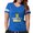 Royal Blue, variant on CafePress - I Stand With Ukraine T Shirt - Womens Football Shirt