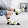 thumbnail image 2 of Fuzoiu Dinosaur on Excavator Print Adult Socks, Crew Moisture-wicking Socks, Unisex Cushion Crew Socks,Casual Sports Ankle Socks, 2 of 7