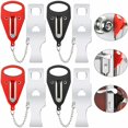thumbnail image 1 of NORSK 4 PCS Cerradura de puerta portátil Cerradura de viaje Pestillo sólido Pestillos de seguridad y privacidad Añadiendo pestillo adicional Cerradura resistente y resistente para viajes, hoteles, ap, 1 of 4