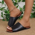 thumbnail image 6 of ATENAR Women Sandals Beach Fashion Sandals for Women Solid Color Womens Shoes Black 7.5, 6 of 8