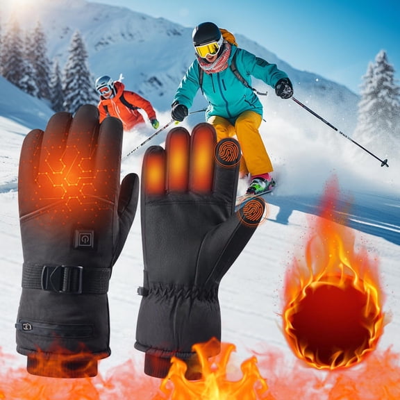 Vxdvou Heated Glove Liners for Men and Women, Battery-Powered Hand Warmer Gloves with 3-Speed Temperature Control, Ideal for Winter Sports, Skiing, Hunting, and Outdoor Activities