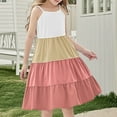 thumbnail image 5 of Efsteb Spaghetti Strap Dresses for Girls Summer Fashion Casual Sleeveless Dress Ruffle Tiered Beach Dresses (Pink,5 Years), 5 of 7