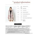 thumbnail image 5 of Luwomo Rain Jackets for Womens Floral Print Belted Waist Lightweight Long Sleeve Zipper Long Coat Outdoor Activities Tops Beige,One Size, 5 of 9