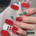 thumbnail image 1 of DIY pegatinas para uñas sin hornear, flores frescas de Color sólido de larga duración en verano, tiras para uñas, parche deslizante, calcomanía de cubierta completa, 1 of 7