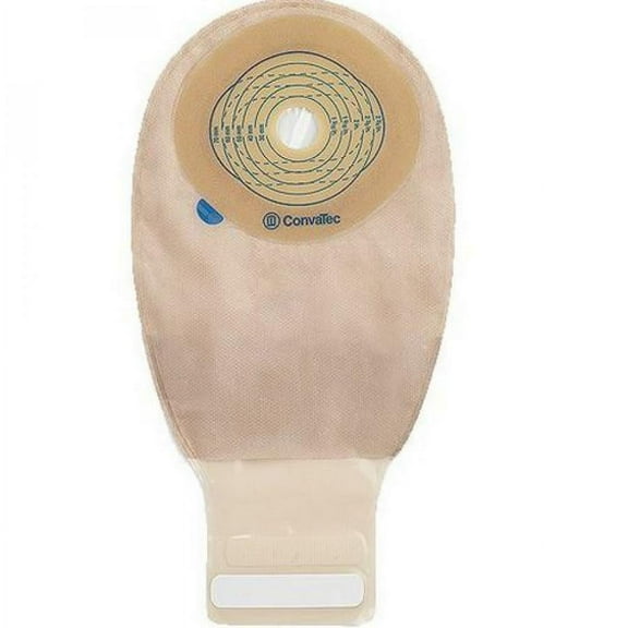 Esteem   Ostomy Pouch, One-Piece System, 12 Inch Length, 13/16 to 2-3/4 Inch Stoma, Drainable, Trim to Fit, 10 Count