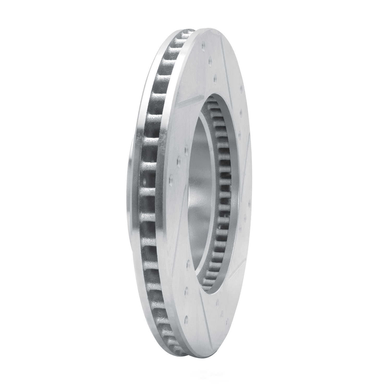 Dynamic Friction Company 631-76087R DFC Brake Rotor - Drilled And Slotted - Silver