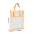 thumbnail image 3 of Clear PVC Tote Bag Large Capacity Double Layer School Book Bag for Students, 3 of 8