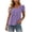 #0436-Purple, variant on Uootdi Womens Blouses Square Neck Short Sleeve Gathered Bust Curved Hem Womens Tops Relaxed Fit Daily Flowy Casual Shirts