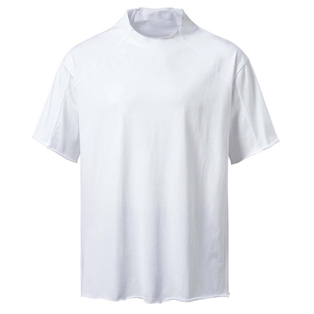 Camisetas de Verano para Hombre Manga Corta Muscle Beefy Basic Tee, Cuello Redondo de Color Sólido Top de la Blusa de Poliéster
