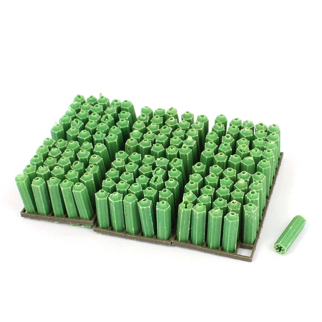 Plastic Masonry Screws Fixing Wall Anchor Green 8x30mm 150pcs