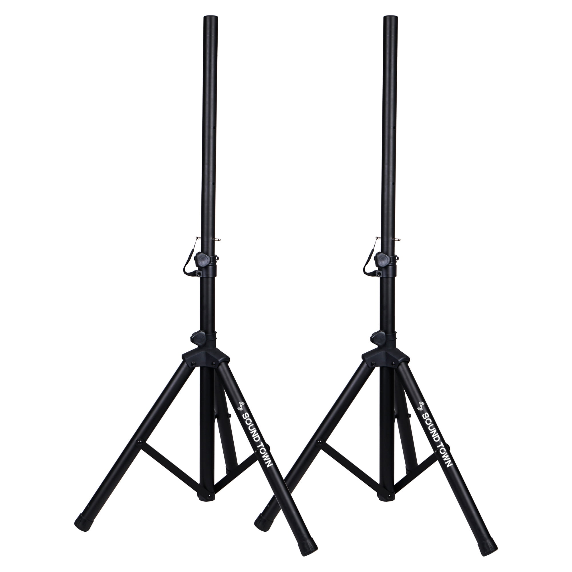 Sound Town 2Pack Universal Tripod Speaker Stands with Adjustable