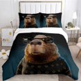 thumbnail image 1 of f1397 Bed Sheets Funny Capybara Duvet Cover Kawaii Animals Bedding Set Soft Quilt Cover Full Size for Boy Teens Bedroom DecorationBed Sheets Rt1397, 1 of 5
