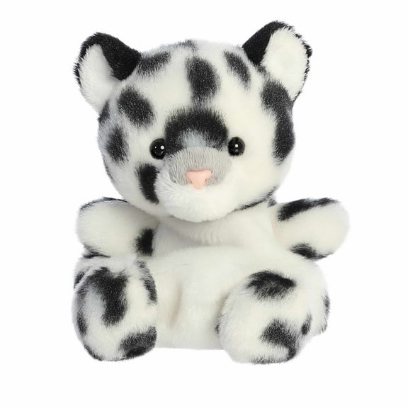 Aurora - Mini White Adorable Stuffed Animal - 5" Kaia Snow Leopard - Palm Pals