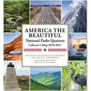 National Parks Commemorative Quarters Collector Map 2010-2021