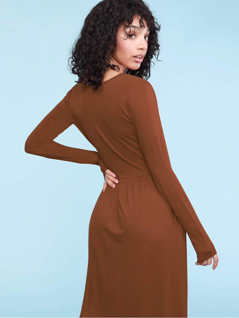 white christmas dresses Love At First Midi Dress In Rust main image 1
