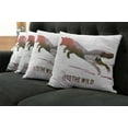 thumbnail image 5 of Ambesonne Fox Throw Pillow Cover 4 Pack, Jumping Fox Wild Woodland, 24", Lavender Brown Coral, 5 of 5