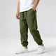thumbnail image 3 of Ceisia Boys Elastic Waist Casual Athletic Pants Cotton-Linen Like Stretchy Breathable Cuffed Ankles Sweatpants for 5-15 Years Army Green for 7-8 Years Gifts, 3 of 8