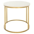 thumbnail image 5 of SAFAVIEH Coffee Modern Round Marble Coffee Table, White/Gold, 5 of 10