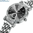 thumbnail image 4 of Crrju New Steel Belt Women's Diamond-Embedded Watch 5011 Watch Simple Business Personality Fashion Waterproof, 4 of 6