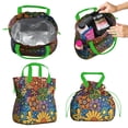 thumbnail image 2 of Pioneer Flower Floral Print Pattern Drawstring Lunch Bag Women - Drawstring Lunch Bag Insulated for Work Office - Stain-Resistant Large Lunchbags for Women with Multi-Pockets, 2 of 6