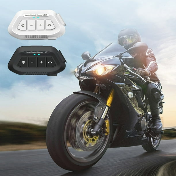Auriculares Bluetooth para motocicletas 5.0 - Cascos impermeables IPX6, batería de 20 horas, micrófono con cancelación de ruido para cascos completos y medios