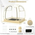 thumbnail image 3 of Gymax 6 x 6 FT Instant Pop up Tent Weatherproof Shelter Sports Tent for 5-6 People, 3 of 10