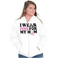 thumbnail image 3 of I Wear Pink For My Mom Support Zip Up Hoodie Men's Women's Brisco Brands S, 3 of 6
