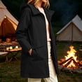 thumbnail image 2 of CHGBMOK Women's Plus Size Waterproof Hooded Raincoat Long Outdoor Windbreaker with Pockets Casual Hiking Camping Jackets, 2 of 9