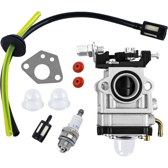 Carburetor for 52cc 49cc 43cc Brush Cutter Carb Kit with Gasket, Hose, Spark Plug and Fuel Filter.Carburetor for Brush Cutter, Lawn Mower