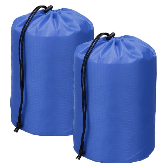 Uxcell Drawstring Bag with Toggle, Cinch and Ditty Pouch Portable Outdoor Products Ditty Bag 5x10" & 2Pcs & Dark Blue - Fit For(Backpacking/Camping/Traveling)