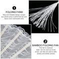 thumbnail image 4 of SEWOART White Lace Folding Handheld Fan, Elegant Portable Fan for Stage Props, Home Decor, and Special Events, 4 of 6