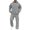 Grey&&100, variant on CONROSES Mens Tracksuits 2 Peice Set Casual Sweat Suit for Men Solid Zip Up Long Sleeve Hoodies Sweatpants Fall Winter Athletic Jogging Track Suits