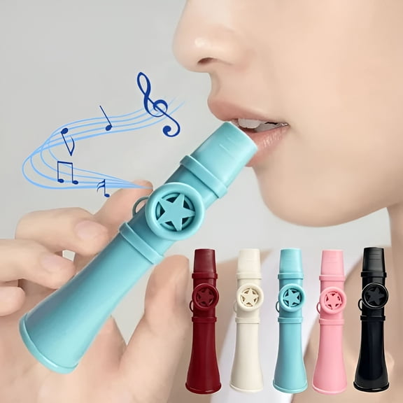 SEPTRIO Professional Kazoo for Adults Kids,Upgrade Plastic Kazoos with Adjustable Tone Multi Colors Kazoo Musical Instruments for Guitar,Ukulele,Piano & Violin,Easy to Learn (Blue)