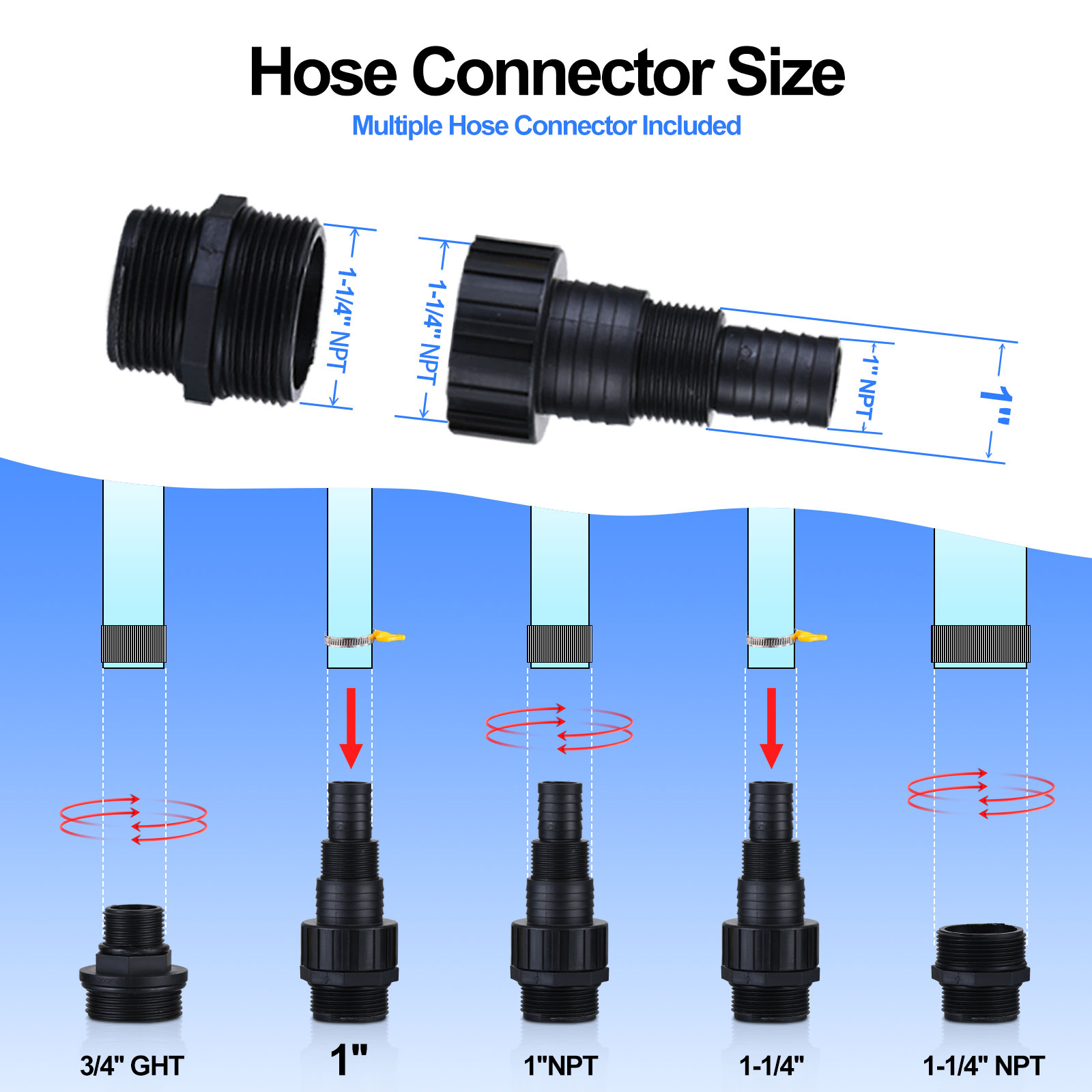 Sump Pump Submersible Water Pump 1.2HP 4500GPH Stainless Steel Portable Water Transfer Pump Electric for Pool Draining Hot Tub Basement Utility Pumps