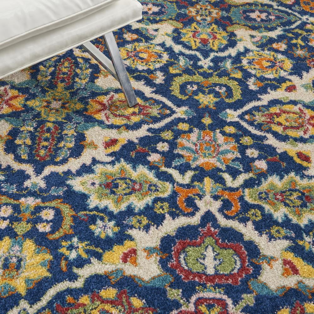 Nourison Allur Bohemian Navy/Multicolor 3' x 5' Area Rug, (3x5)
