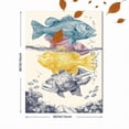 thumbnail image 3 of UXIEQU Whimsical Fish Art Print Canvas Wall Art 15.75x11.81 INCHES, 3 of 8