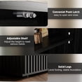 thumbnail image 5 of Wiilayok 31.5" Fluted Buffet Sideboard Cabinet with Unique Pop-up Doors & Adjustable Shelves, Modern Console Storage for Living Room, Dining Room, Kitchen, Hallway （Black Gray）, 5 of 7